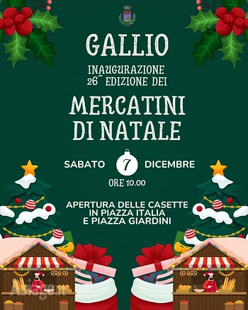 inaugurazione mercatini di natale di gallio 2024