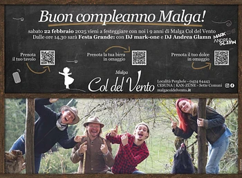 festa nono anniversario di malga col del vento a c