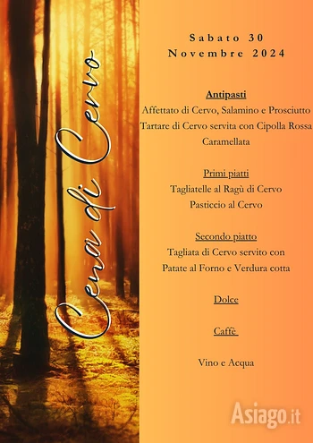 a cena con il cervo al ristorante campomezzavia di