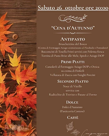 cena d autunno al ristorante capomezzavia di asiag