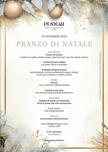 pranzo di natale 2024 all hotel ristorante pennar 